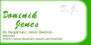dominik jencs business card